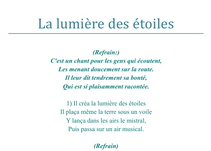 La lumière des étoiles